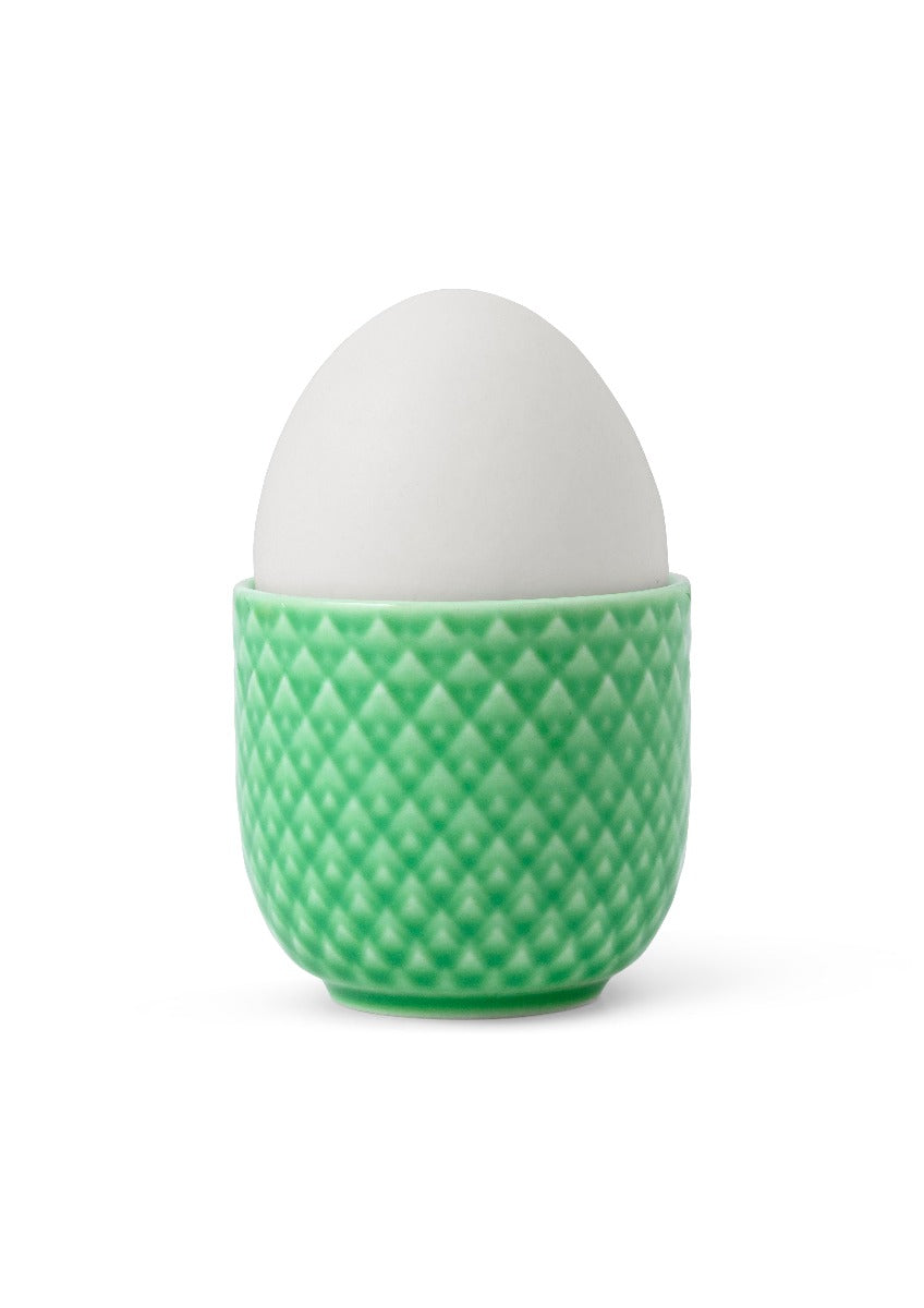 Lyngby Porcelæn Rhombe color æggebæger, grøn - H: 4,5 cm. - Bahne